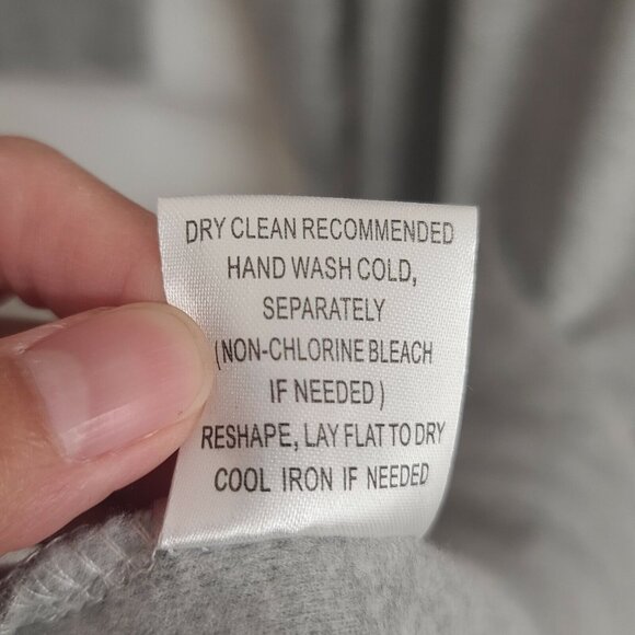 Lilla Doe Dress Womens Small Gray Jersey Knit Midi Long Sleeve Pockets Pullover - Picture 9 of 10